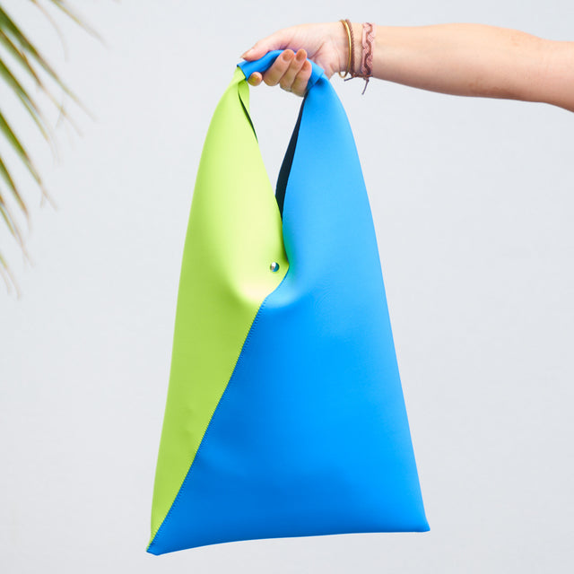 Bolso Azul Rubí y Limón Fluro